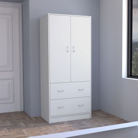 Taly 2-Doors 2-Drawers Armoire White Taly 2-Doors 2-Drawers Armoire White