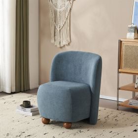 Ultra-Soft Modern Low-Back Armless Accent Chair with Skin-Friendly Upholstery and Exquisite Round Pine Wood Feet, for Small Living Spaces, Living Ultra-Soft Modern Low-Back Armless Accent Chair with Skin-Friendly Upholstery and Exquisite Round Pine Wood Feet, for Small Living Spaces, Living
